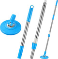 Mango de repuesto para fregona giratoria de 360 grados, mango de repuesto para mango de fregona giratoria, palo telescópico giratorio para cabezal, accesorios de limpieza para el hogar (azul bonito)