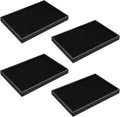 4 bandejas apilables para joyería, color negro, para exhibición, organizador de joyas, pulseras, anillos, pendientes y collares. Plato vacío para cajones y encimeras.