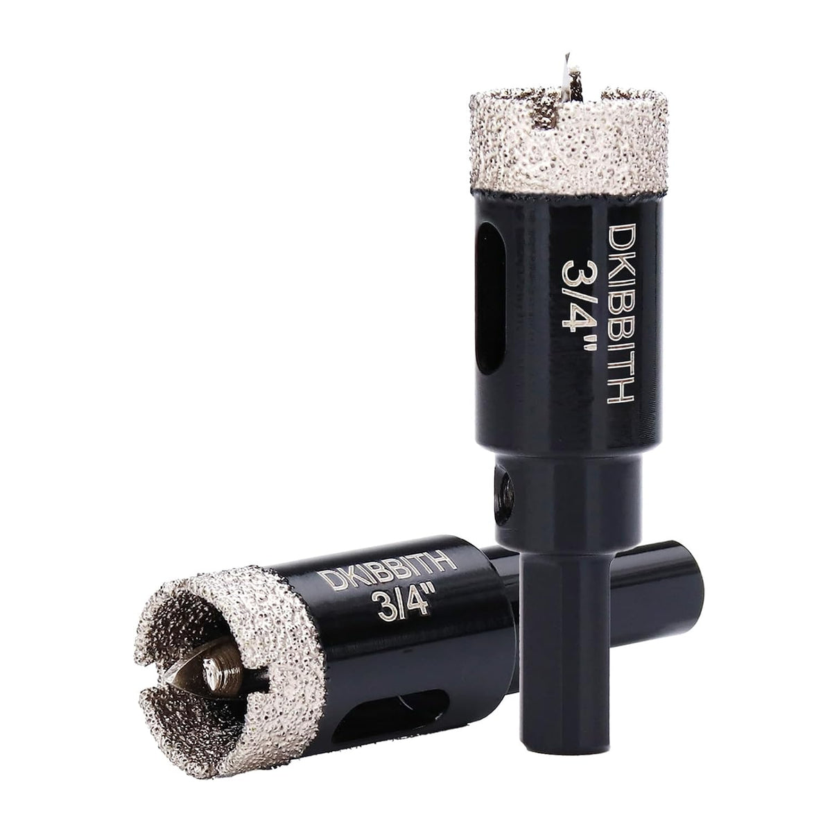 Pack de 2 Brocas de Diamante 3/4 pulgadas con Guía | Sierra Perforadora de 20mm para Porcelanato, Cerámica, Granito, Piedra y Vidrio