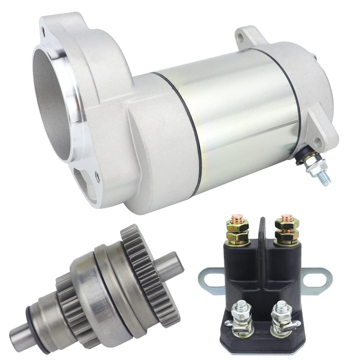 Motor de Arranque Soarider con Bendix y Relay | Polaris 1985-2003 | EL PUESTO VIENE COMO SE OBSERVA EN LA SEGUNDA IMAGEN )