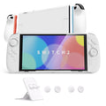 Funda Protectora PlayVital Ranger Nintendo Switch 2 | Silicona Ergonómica Antideslizante | Carcasa Rígida + 4 Tapas Joystick | Joy-Con Liberación Rápida | Color Blanco | 1 Unidad