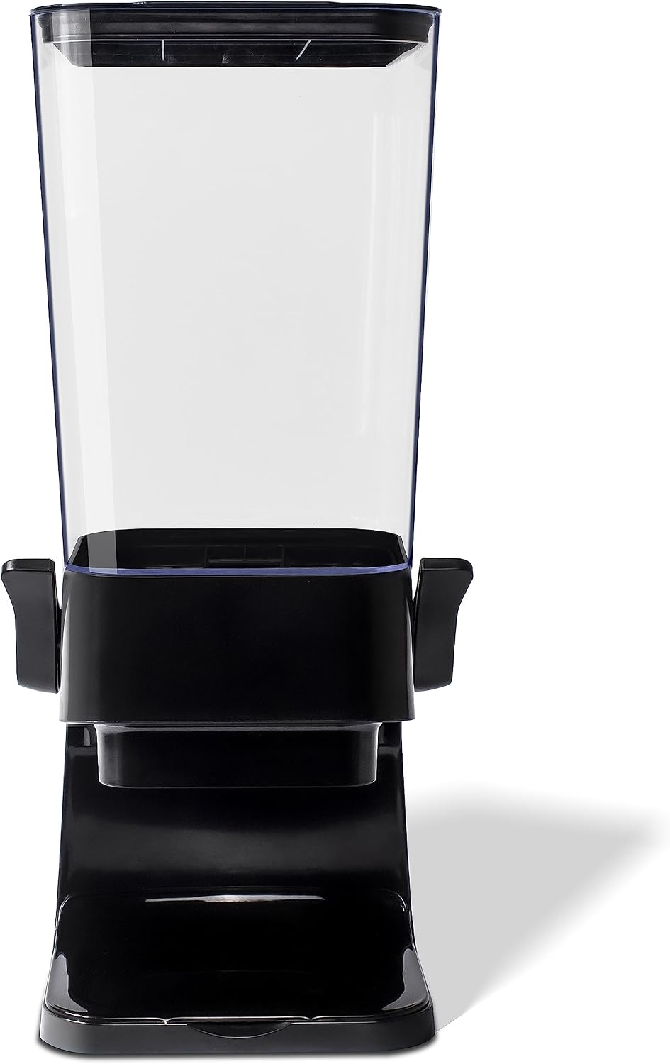 Dispensador de cereales FHJP para encimera, 5 litros, organizador de cocina, almacenamiento de cereales, dispensador de dulces de escritorio, dispensador de cereales de plástico, recipientes para aperitivos que pueden contener granola (negro, 1 unidad)