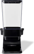 Dispensador de cereales FHJP para encimera, 5 litros, organizador de cocina, almacenamiento de cereales, dispensador de dulces de escritorio, dispensador de cereales de plástico, recipientes para aperitivos que pueden contener granola (negro, 1 unidad)