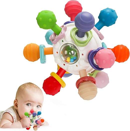Juguete Sensorial Montessori TOHIBEE – Mordedor para Bebés 0-12 Meses