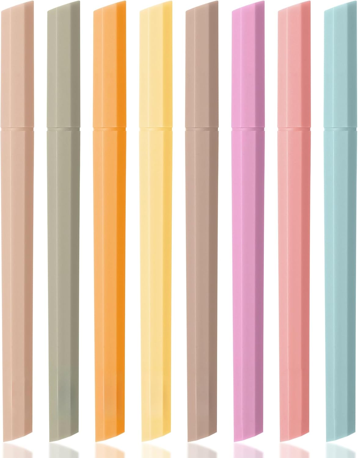 Resaltadores Estéticos Mr. Pen 8 Piezas — Punta Biselada, Colores Surtidos, Sin Sangrado para Biblia