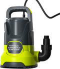 COLOR AZUL-USADO-Bomba sumergible PANRANO de 1 HP, 3700 GPH, eléctrica portátil, para vaciar piscinas y sótanos, color azul.