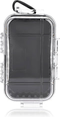 Estuche de almacenamiento impermeable, caja sellada a prueba de polvo y presión para equipos de supervivencia para deportes al aire libre, ideal para herramientas EDC, teléfono y llaves (transparente).