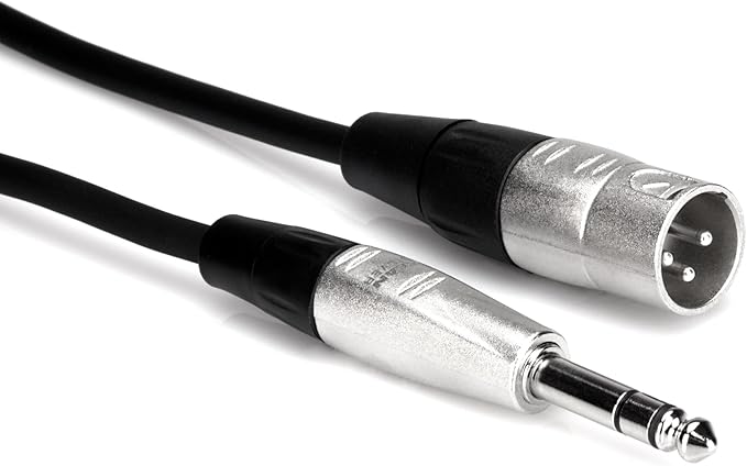 Hosa HSX-030 Pro Balanced Interconnect, REAN 1/4 Inch TRS to XLR3M, 30 Feet