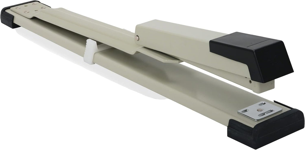 Grapadora de largo alcance: capacidad para 20 hojas y 210 grapas. Ajustable hasta 30 cm (12"). Perfecta para encuadernar libros, folletos y grapar.