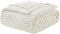 Manta de Microfibra Nestl 50"x60" Blanca | Felpa Suave Transpirable para Sofá y Cama