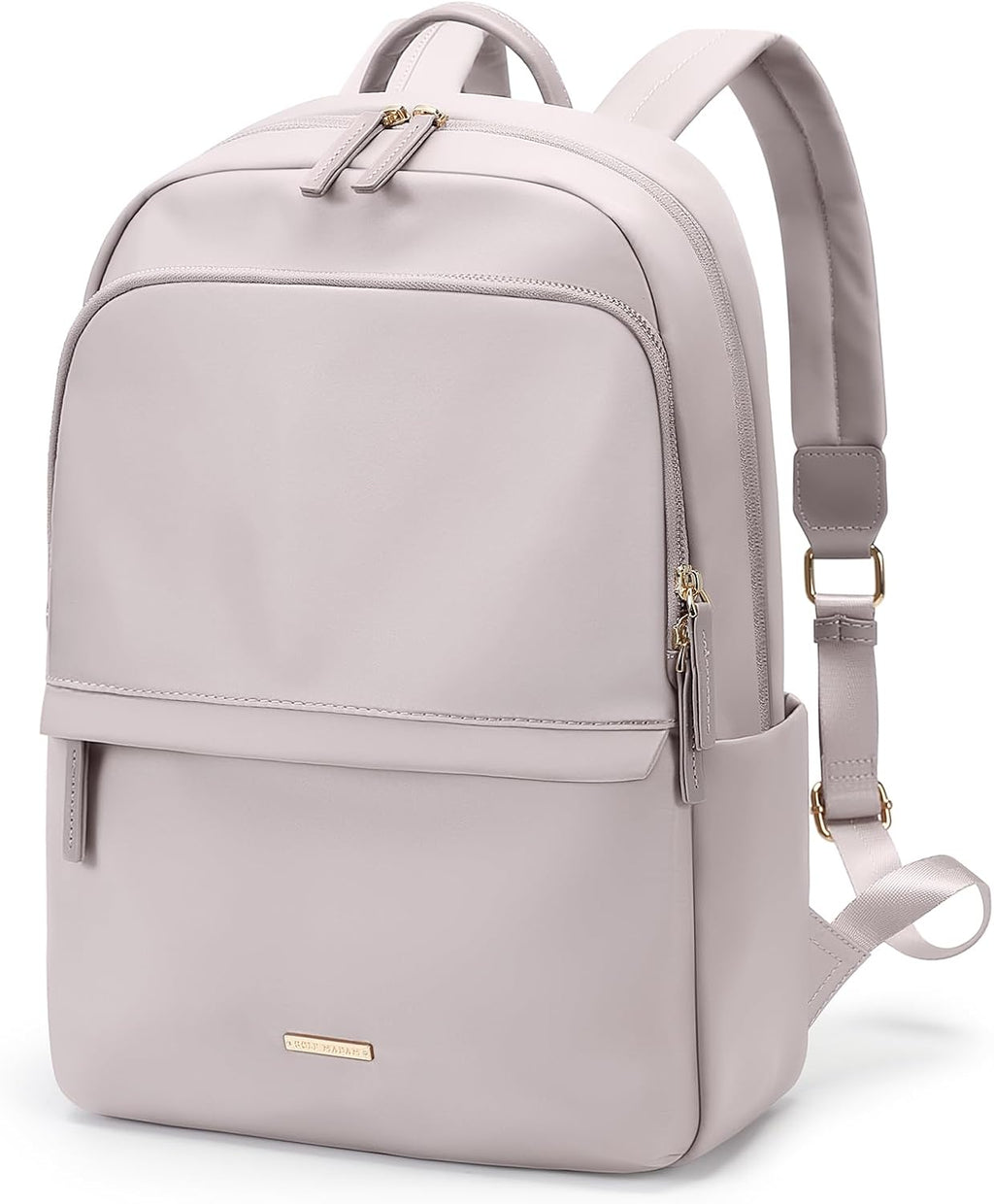 GOLF SUPAGS Mochila para Laptop de Mujer | Bolso Delgado para Computadora, Trabajo, Viaje y Universidad | Compatible con Laptop de 15.6 Pulgadas | Gris Rosado