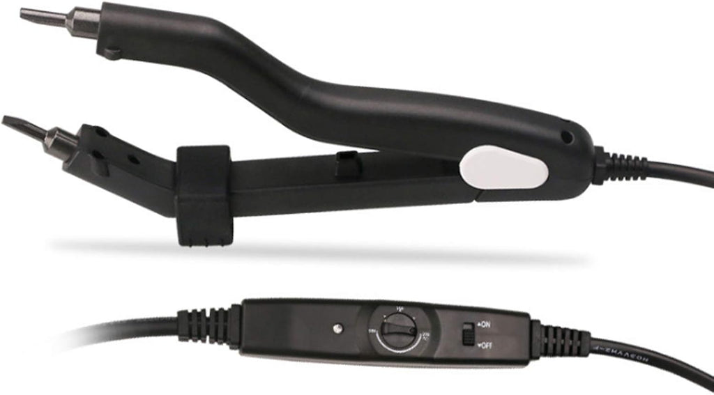 Conector de calor para extensiones de cabello con punta calefactora de temperatura ajustable, plancha para extensiones de cabello, plancha de fusión para extensiones de cabello, herramientas de unión de queratina