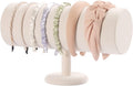 ByKen T-bar Headband Holder Organizer,Hair Band Ear Jewelry Accessories Display Stand for Girls(Beige Velvet)