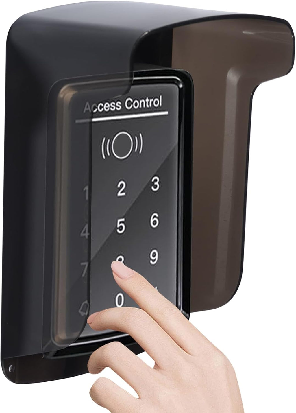 Cubierta Protectora para Teclado Exterior | Protector Impermeable de Policarbonato para Timbre Ring y Control de Acceso, Antirreflejo y Parasol, Gris
