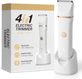 Depiladora Eléctrica 4 en 1 para Mujer — Afeitadora Indolora Facial, Corporal y Bikini IPX7 Resistente al Agua