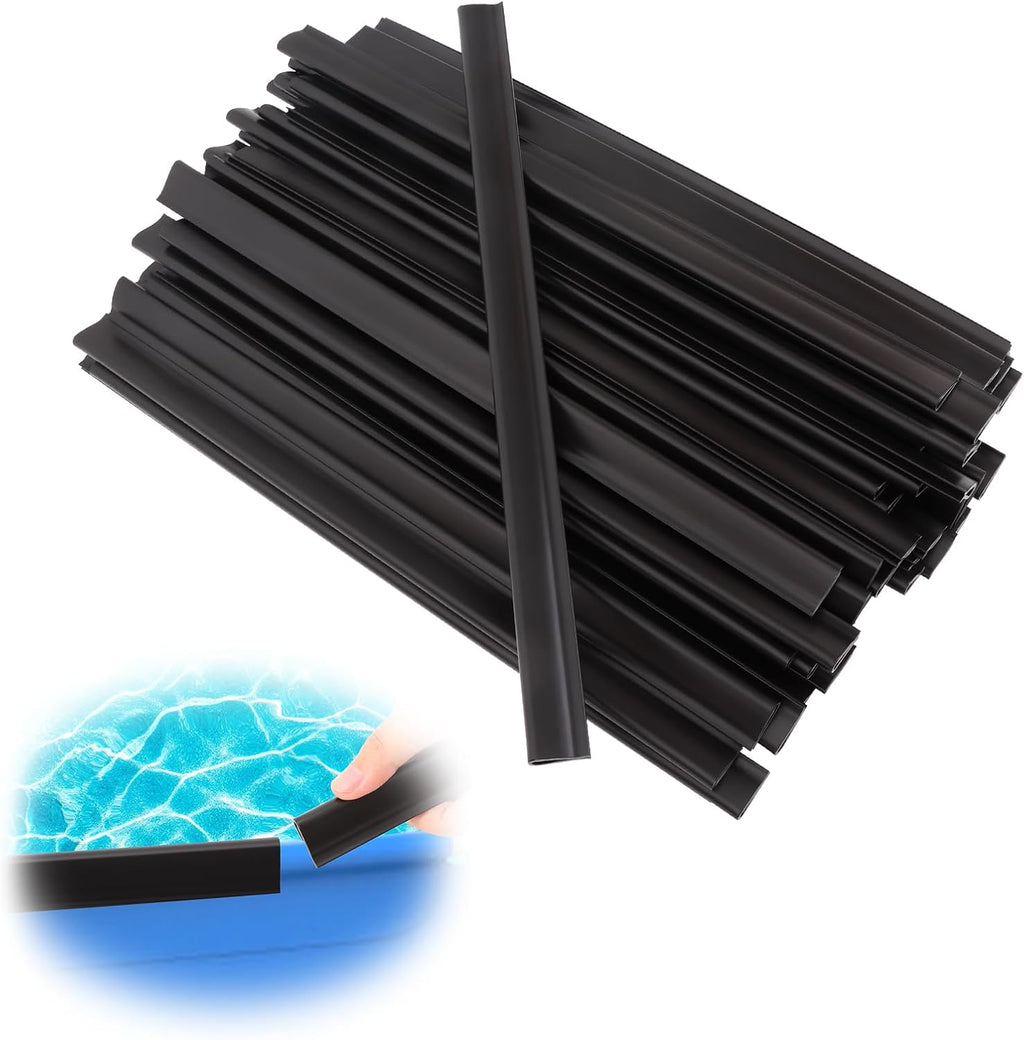 Tiras de remate Niuyhe para revestimientos de piscinas elevadas superpuestas, kit de parches de repuesto para clips de revestimiento de piscinas de plástico redondas de 24 pies