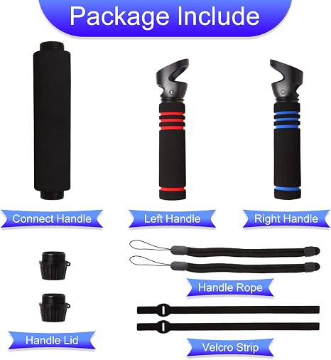 Accesorios de mango de juego VR para Oculus/Meta Quest 2 manijas, 2 en 1 mejorados, multiusos, mango de extensión de mango dual/largo para Quest 2 controladores jugar juegos BeatSaber