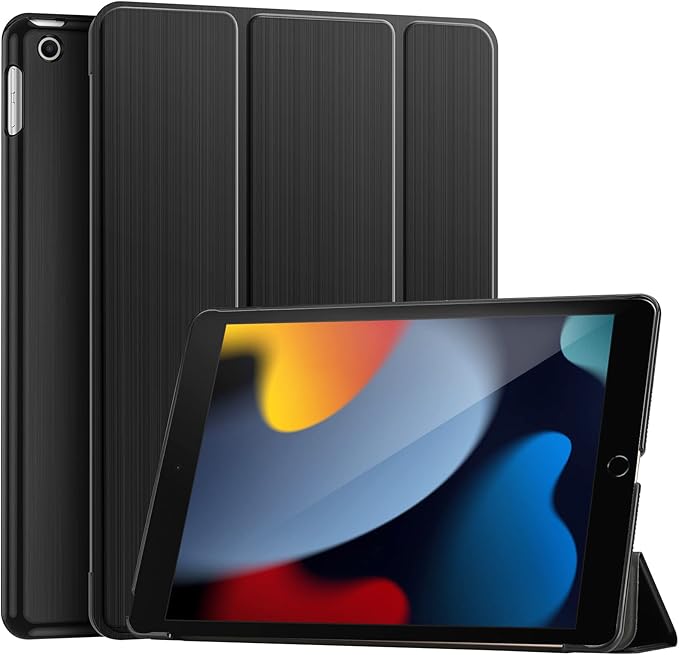 ProCase Smart Cover para iPad 10.2 Funda iPad 9ª 8ª 7ª Generación Caso, Tapa Protectora Tapa Protectora Tapa Rígida Para IPad 10.2 Pulgadas - Negro