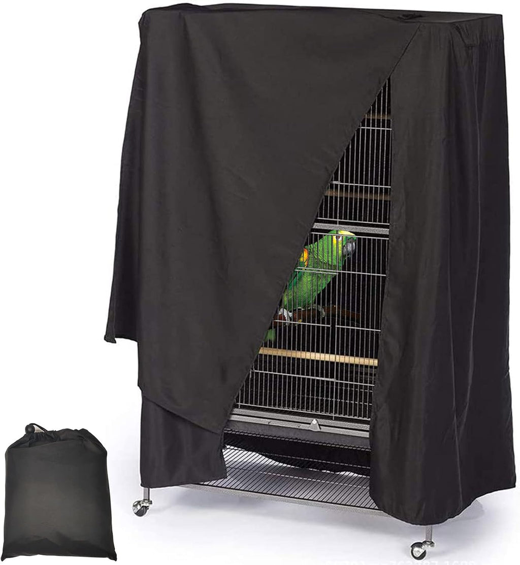 Funda para jaula de pájaros Fhiny, 33.8"L×24"W×46.8"H, impermeable, opaca, para buenas noches, duradera, lavable, resistente al viento, accesorios para jaulas de loros, periquitos y animales pequeños.