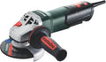 Amoladora angular Metabo de 4-1/2 a 5 pulgadas, 11 amperios, 11 000 RPM, interruptor de paleta sin bloqueo, fabricada en Alemania, WP 11-125 Quick, 603624420, verde.