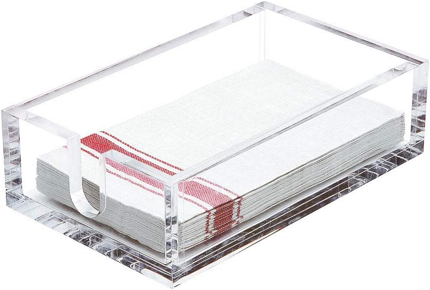 Portaservilletas de Acrílico Transparente IEEK – Organizador Moderno para Cocina y Comedor
