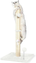 ANWA Postes rascadores de gato de 32 pulgadas de alto para gatos de interior, poste rascador 3 en 1 con juguetes de peluche, poste de sisal prémium para gatos de todas las edades con base estable