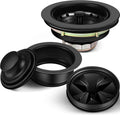 Zonon  Coladores de Desague para Fregadero 9cm | Ensamble con Brida y Tapon para Triturador Acero Inoxidable Negro