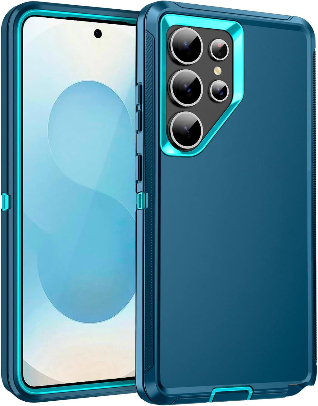 J-NIFB Funda Samsung Galaxy S25 Ultra [A Prueba de Choques] [3 Capas] [Grado Militar] Protección Cuerpo Completo Funda Resistente Reforzada Galaxy S25 Ultra 5G, Turquesa