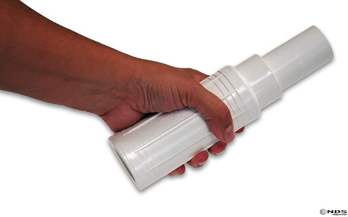 Acoplamiento de Reparación por Expansión PVC NDS Pro-Span 118-15 – Para Tuberías Enterradas Rotas, IPS Slip 3.8 cm (1-1/2"), Blanco
