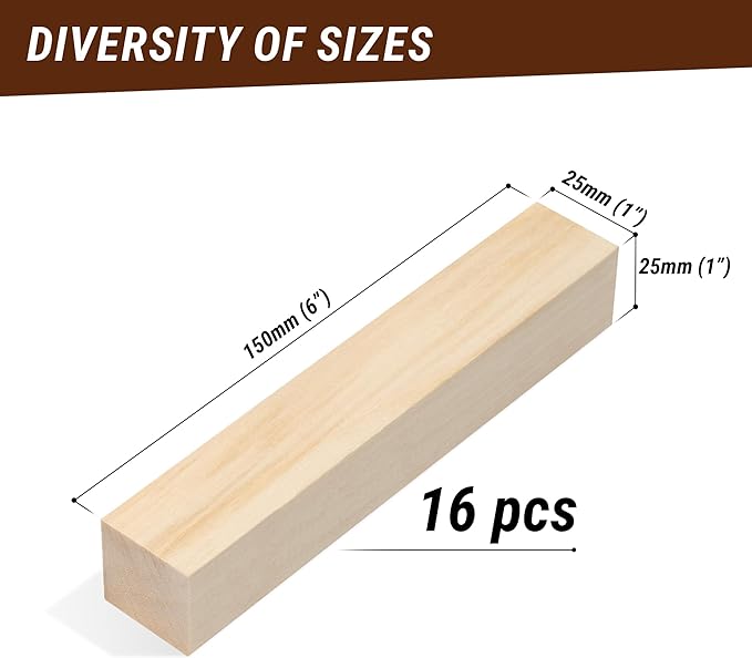BeaverCraft BW16 unids Tilo Tallado Bloques DK1 Recta Afeitado Madera Tallado Herramientas Herramienta de Mano de Carpintería Tallado de Madera Cuchillo de Dibujar