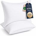 Almohadas Beckham Hotel Collection, tamaño estándar/queen, juego de 2 - Almohada original suave con relleno alternativo de plumón para dormir - Soporte suave para quienes duermen boca arriba, boca abajo o de lado #6358