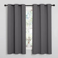 NICETOWN Cortinas Blackout Termicas con Ojales | 2 Paneles 42x63 Pulgadas | Aislantes para Dormitorio (Gris)
