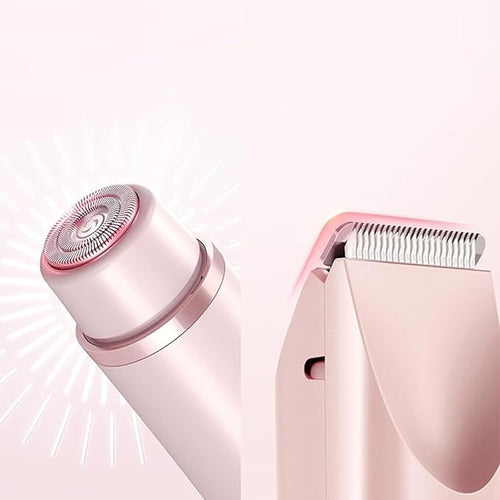 Afeitadora de doble cabeza para mujer, 2 en 1, afeitadora eléctrica de doble cabeza, afeitadora íntima para mujeres, impermeable ipx7, recargable, para axilas, piernas, brazos.