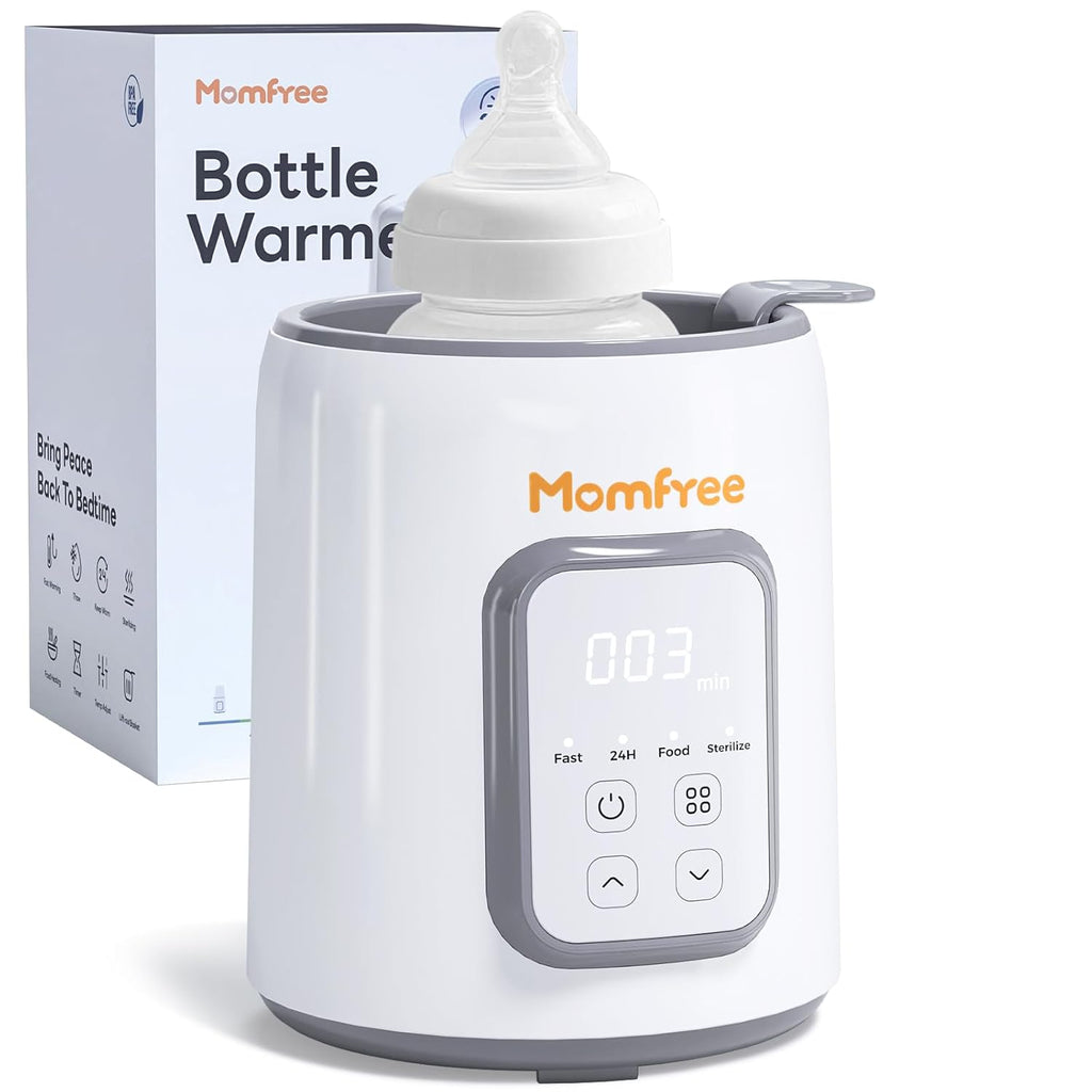Calentador de Biberones 8 en 1 | Rapido para Leche Materna y Formula | Control de Temperatura Preciso y Apagado Automatico | Multifuncional para Todos los Biberones | Gris