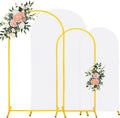 Soporte de Arco para Boda 2.2m y 1.8m con Funda Blanca de Spandex | Set de Arco Redondo Chiara y Cubierta | Para Cumpleaños, Baby Shower y Fiestas