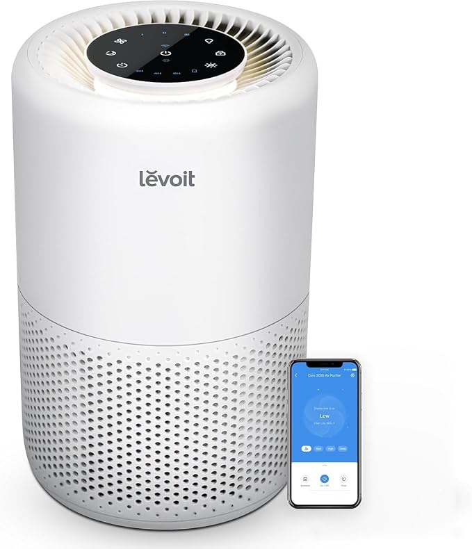 LEVOIT - Purificador de aire para dormitorio del hogar, control inteligente WiFi Alexa
