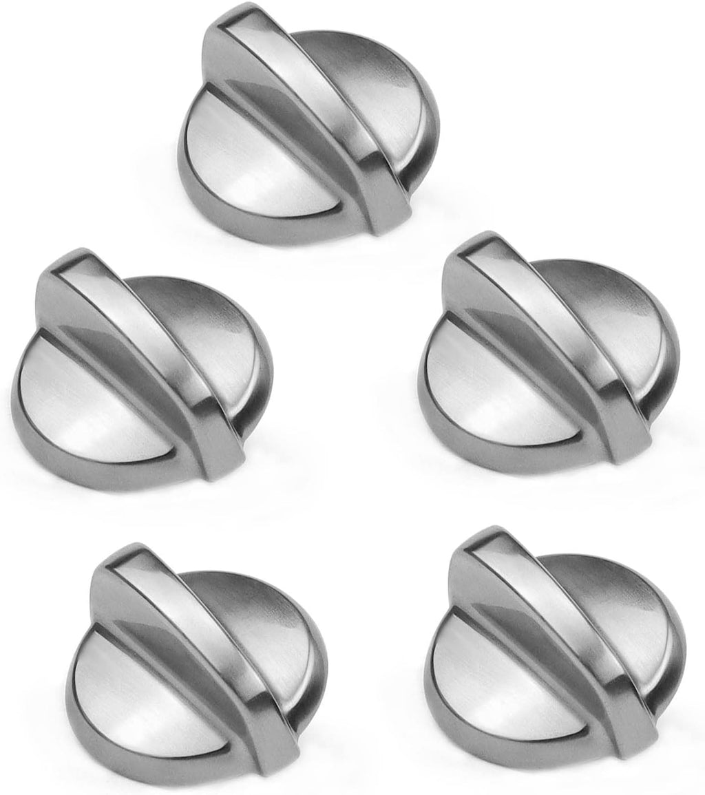 Perillas de metal resistente Fetechmate WB03T10325 compatibles con perillas de control de quemadores de estufas G.E. Reemplazan 2691864 AP5690210 PS3510510 EAP3510510 (paquete de 5)