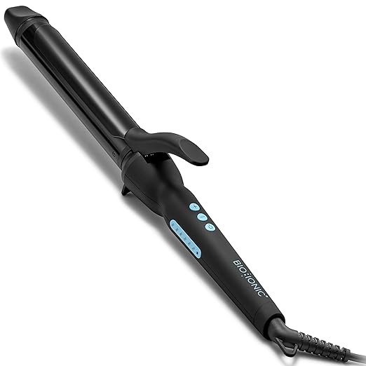 Bio Ionic Rizador de Cilindro Largo, Rizador de Pelo con Tecnología de Calor Húmedo y NanoIónico MX, Varita Rizador Versátil