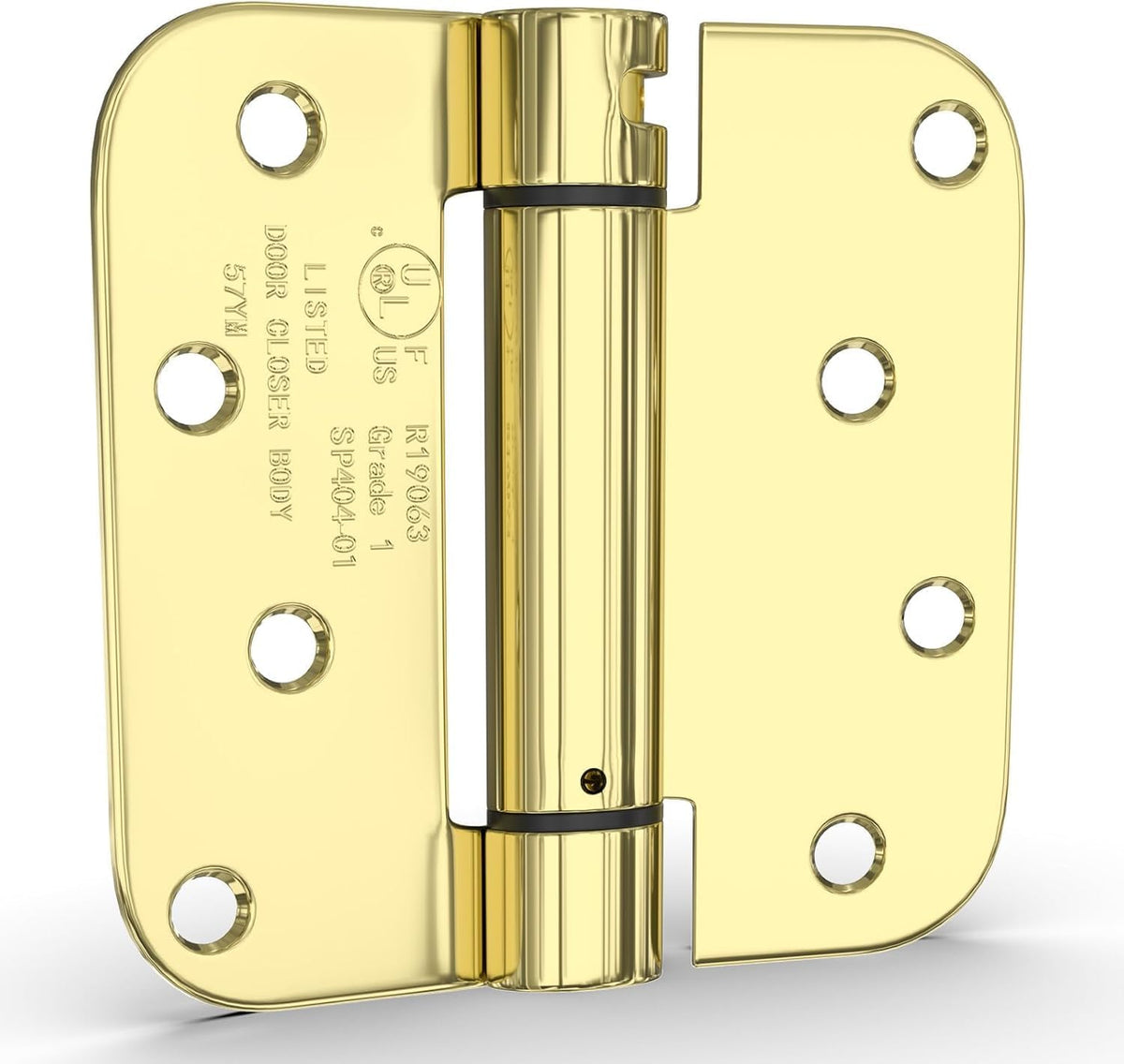 LE FALTAN 3 BISAGRAS. Goldenwarm, paquete de 6 bisagras de latón pulido de 10 cm (4 pulgadas) con cierre automático y esquinas de radio de 1,6 cm (5/8") - , duraderas y de cierre silencioso.