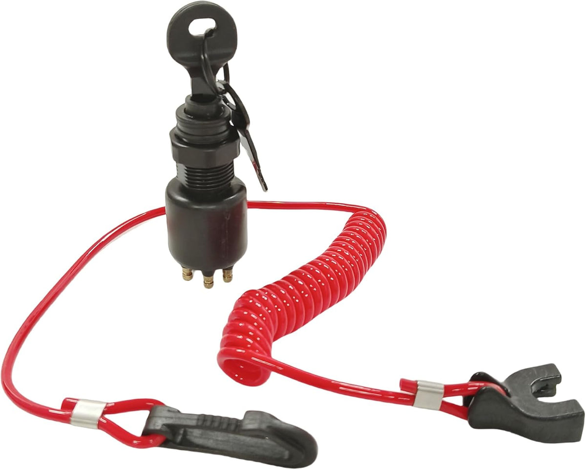 Switch de Encendido 5005801 para Motores Fuera de Borda OMC Johnson Evinrude 40-200HP con Cordon de Seguridad 2 y 4 Tiempos 1996 en Adelante