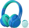 Auriculares con cable TONOSHARK para niños con micrófono, volumen limitado a 85/94 dB, auriculares plegables con conector de 3,5 mm para la escuela y los viajes, incluye estuche portátil (morado).