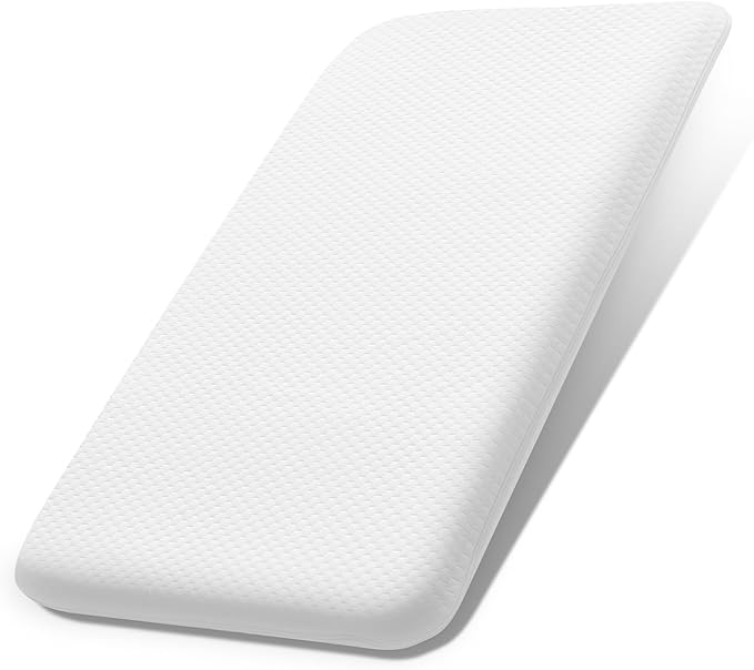 Lisara Baby Bassinet Mattress Pad, 33 x 20 Dual Sided Gel Memory Foam Mattress with Waterproof, Removable and Breathable Ice Silk Cover, Fit for Baby Delight/Mika Micky/KoolerThings Bassinet