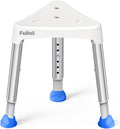 Space-Saving Triangular Shower Chair for Inside Shower, FSA/HSA Eligible 400 lbs Adjustable Shower Stool for Elderly and Disabled, Non-Slip Bathtub Chair with Stable-Bracing, Tool-Free Assembly, White