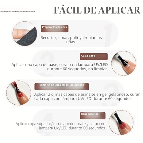 JODSONE Juego de 23 esmaltes de uñas de gel, 20 colores translúcidos tipo gelatina, naturales y elegantes, de larga duración, adecuados para el hogar y el salón de belleza
