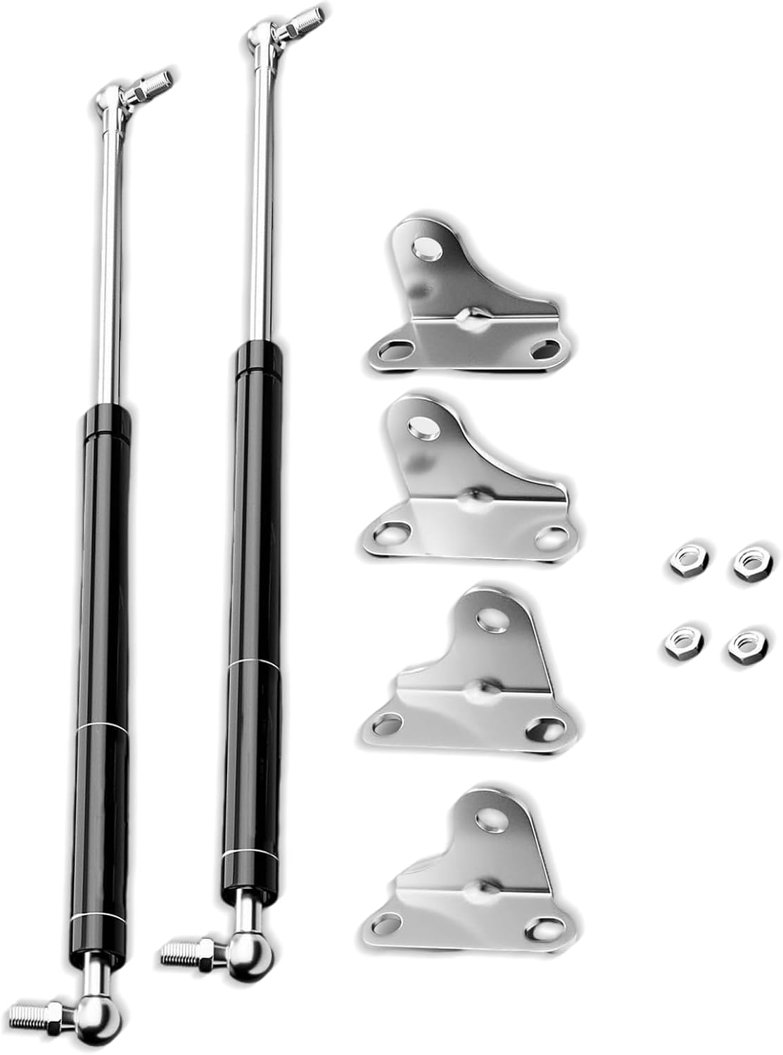 Amortiguadores de gas de 16 pulgadas y 75 lb para tapa pesada, caja de herramientas elevadora de cama de RV, soporte elevador de cama de RV para banco de basura, almacenamiento de banco exterior con soporte tipo L (75 lb, 16 pulgadas)