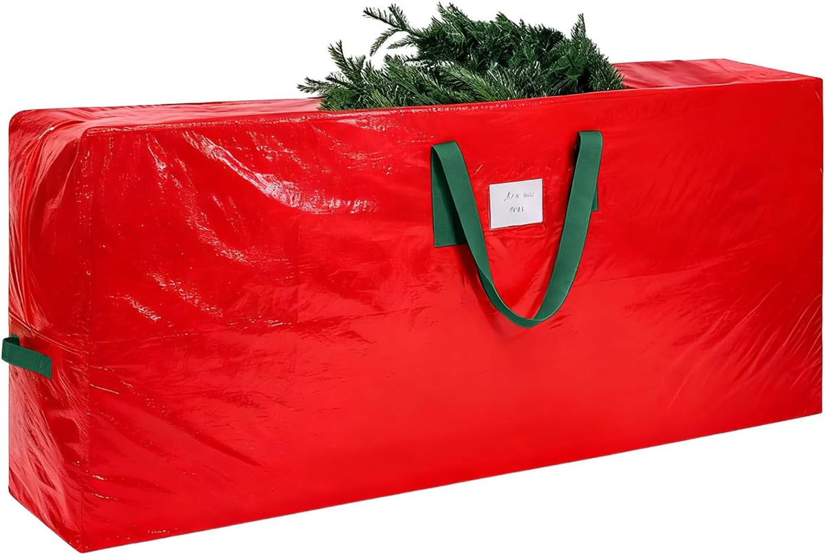 Bolsa de Almacenamiento Árbol de Navidad KRYSTY | Roja | Impermeable | Cierre y Asas | Antipolvo