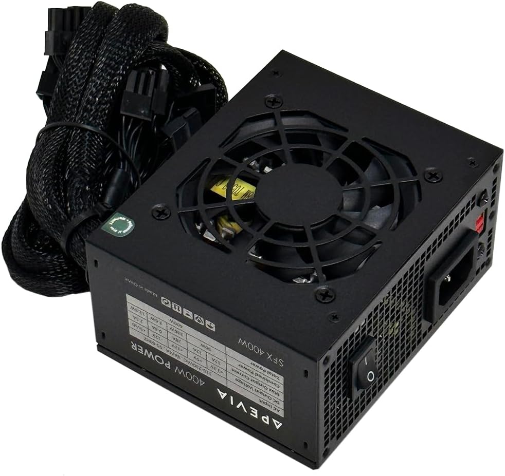 Fuente de alimentación APEVIA SFX-AP400W Mini ITX Solution / Micro ATX / SFX de 400 W