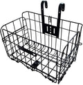 Cesta delantera plegable para bicicleta, cesta de alambre con asas, fácil instalación en el manillar delantero, accesorios para portaequipajes de cuadro.