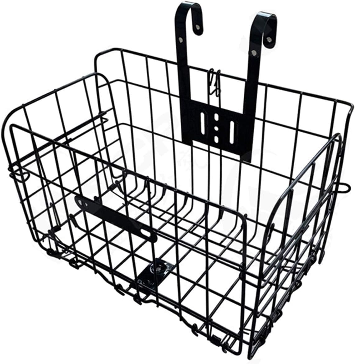 Cesta delantera plegable para bicicleta, cesta de alambre con asas, fácil instalación en el manillar delantero, accesorios para portaequipajes de cuadro.