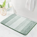 Alfombra de baño Kmson Ombre para baño, antideslizante, ultrasuave y gruesa, absorbente de agua, lavable a máquina y de secado rápido, para dormitorio, puerta o sala de estar, color verde, 43 x 61 cm (17" x 24").